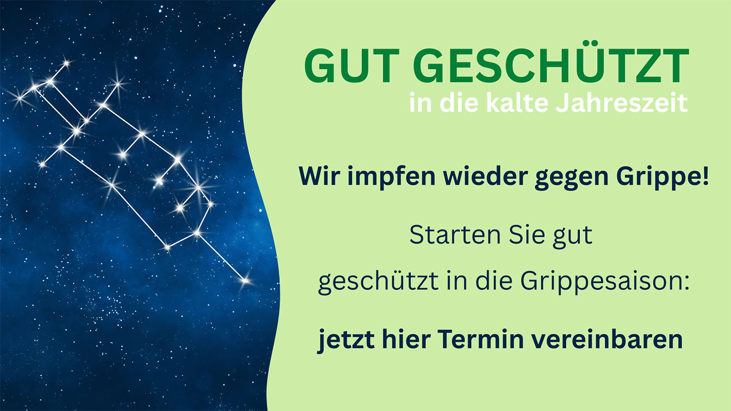 Wir impfen wieder gegen Grippe! Wir impfen wieder gegen Grippe!